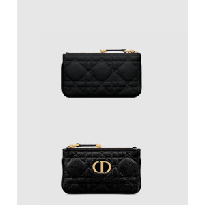 디올 카로 지퍼 지갑 열쇠 케이스 S5158