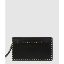 발렌티노 가라바니 락스터드 플랩 스트랩 클러치