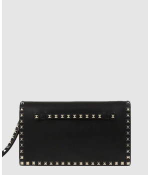 발렌티노 가라바니 락스터드 플랩 스트랩 클러치