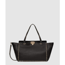 발렌티노 락스터드 레더 토트백