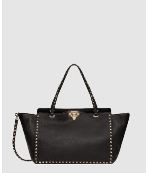 발렌티노 락스터드 레더 토트백