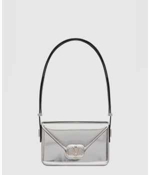 발렌티노 V로고 플라크 레더 숄더백