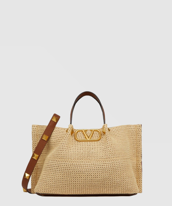 발렌티노 로만스터드 미디움 토트백