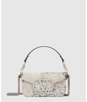 발렌티노 로코 스몰 플로럴 프린트 자수 숄더백