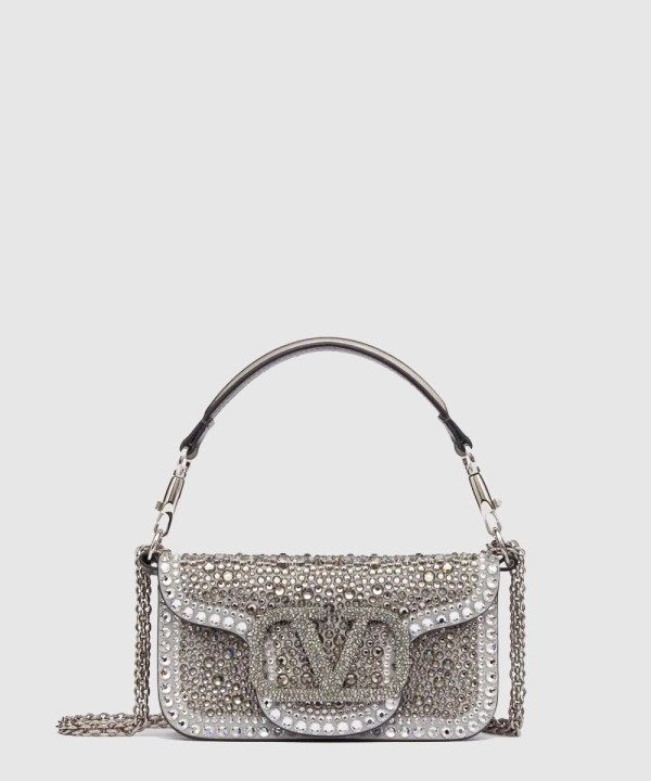 발렌티노 라인스톤 장식 스몰 가라바니 로코 숄더백