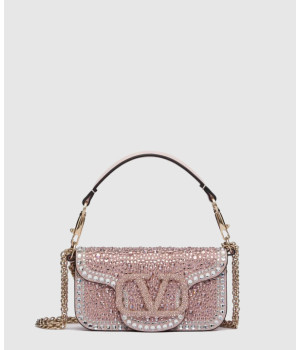 발렌티노 라인스톤 장식 스몰 가라바니 로코 숄더백