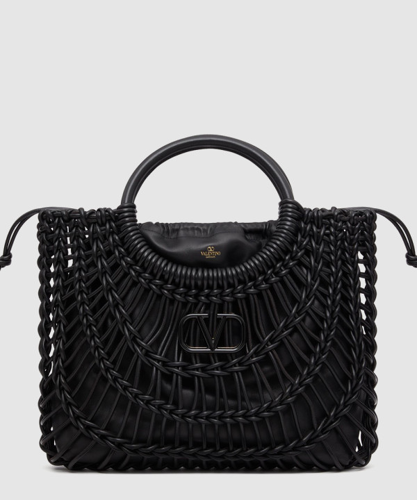 발렌티노 올노트 우븐 가죽 숄더백