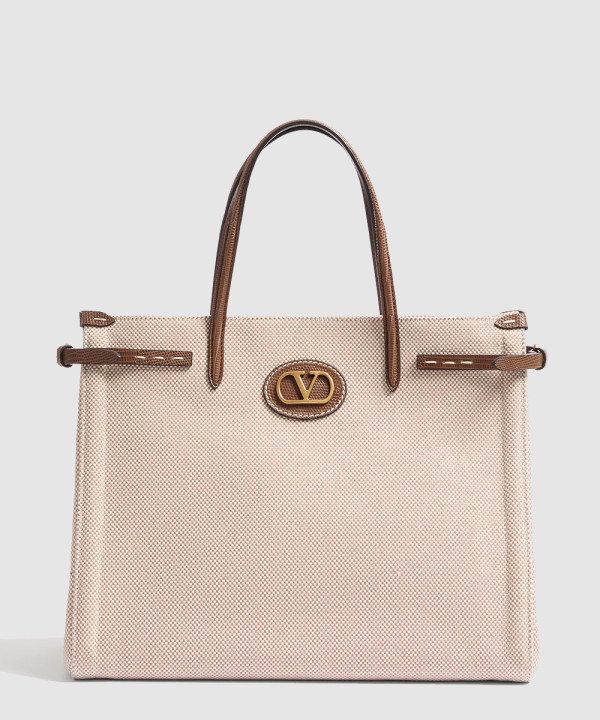 발렌티노 가라바니 앙티브 미디엄 캔버스 쇼퍼백