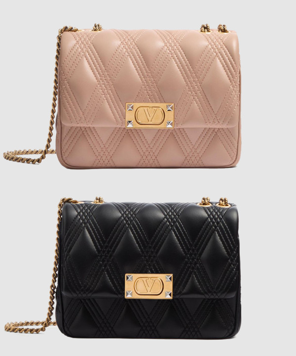 발렌티노 가라바니 퀄티 67 퀄팅 나파 가죽 미디엄 숄더백