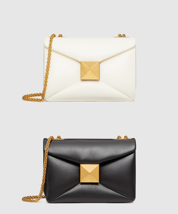 발렌티노 원스터드 체인 숄더백