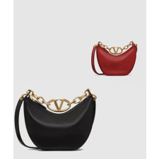 발렌티노 브이로고 문 라파레더 미니 호보백