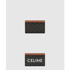 셀린느 트리오페 캔버스 로고 프린트 카드지갑 10B702