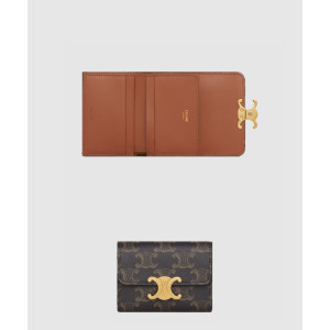 셀린느 트리옹프 동전 컴팩트 지갑 10I652