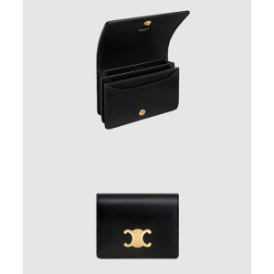 셀린느 트리오페 명함 카드 지갑 샤이니 카프스킨 10M123