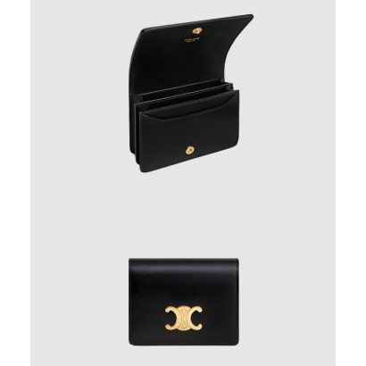 셀린느 트리오페 명함 카드 지갑 샤이니 카프스킨 10M123