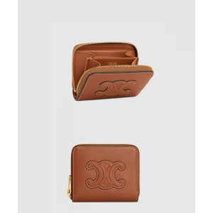 셀린느 퀴르 트리옹프 로고 컴팩트 지퍼 지갑 10K533