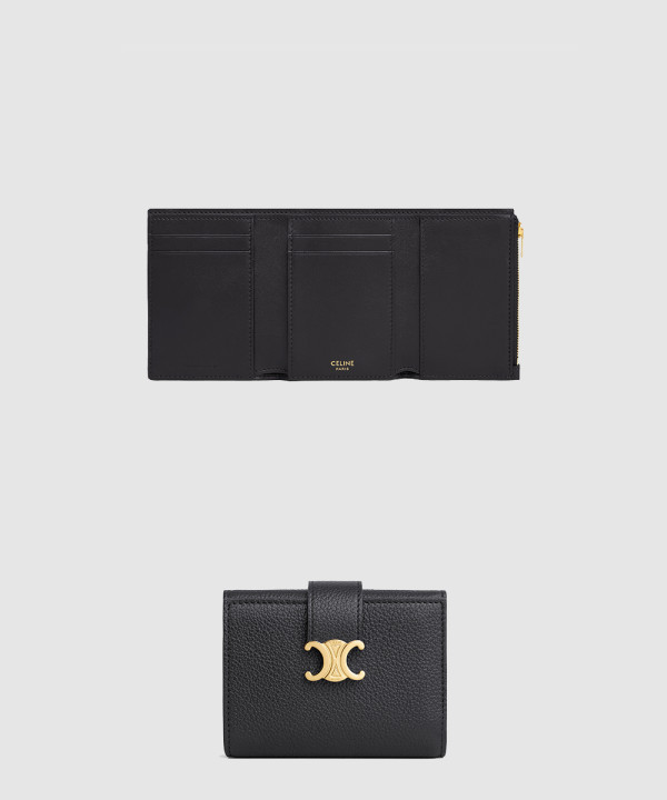 셀린느 니노 파인 스트랩 지갑 - 서플 그레인 카프스킨 10M963