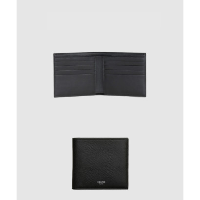 셀린느 바이폴드 카드 지갑 그레인 카프스킨 10B653