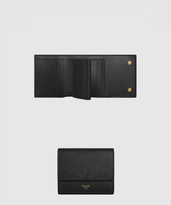 셀린느 스몰 3단지갑 그레인 카프스킨 10D573