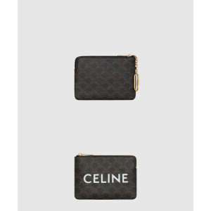 셀린느 트리옹프 동전 지갑 카드 파우치 10C662