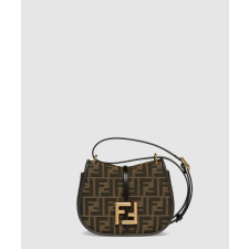 펜디 커먼 스몰 FF 자카드 패브릭 레더백 8BS082