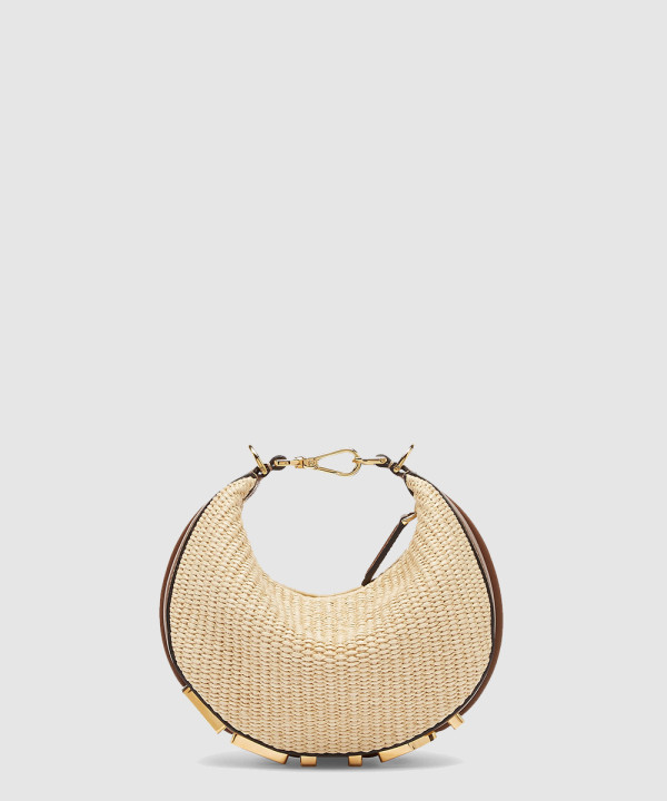 펜디 그라피 미니 내추럴 라피아 8BS081