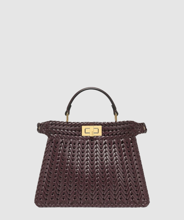 펜디 피카부 I See U 스몰 인터레이스 가죽 백 8BN327