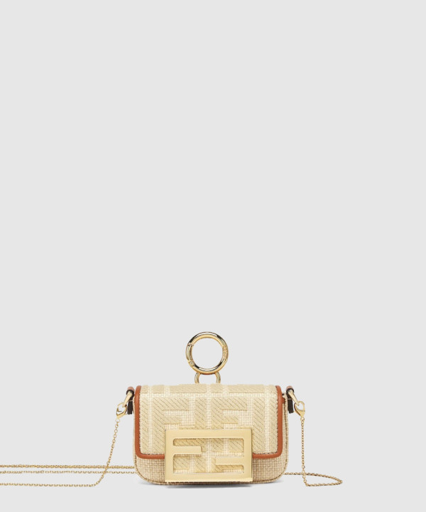 펜디 나노 바게트 참 숄더백 7AS045