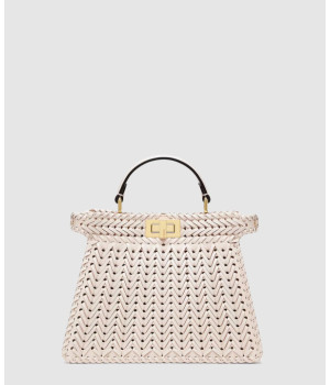 펜디 피카부 I See U 스몰 인터레이스 가죽 백 8BN327