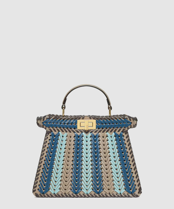 펜디 피카부 I See U 스몰 인터레이스 가죽 백 8BN327