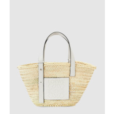 로에베 바스켓 백 인 라피아 앤 카프스킨