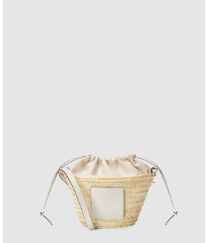 로에베 드로우스트링 버킷백 인 팜 리프 앤 카프스킨