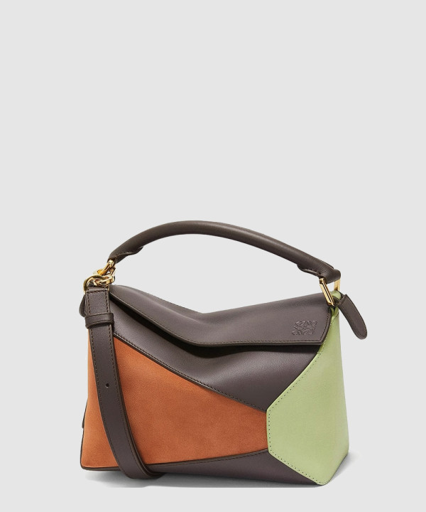 로에베 스몰 퍼즐 토트백 스웨이드