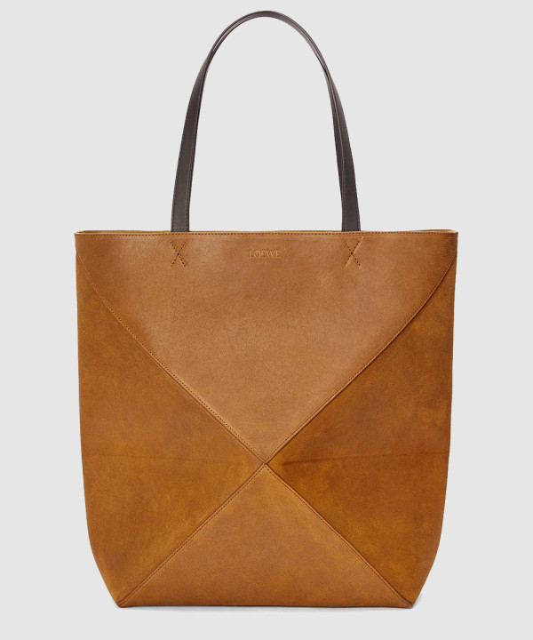 로에베 퍼즐 폴드 토트백 인 스웨이드