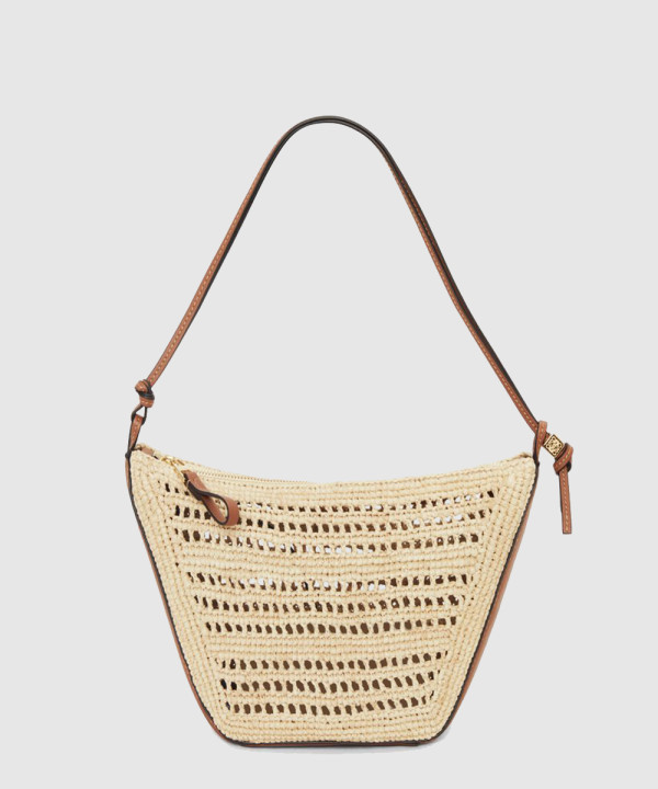 로에베 미니 해먹 호보백 라피아 카프스킨