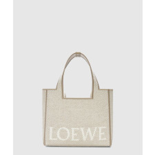 로에베 스몰 로에베 폰트 토트백 자카드 캔버스