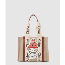 끌로에 마이멜로디 우디 미디움 토트백 SS383