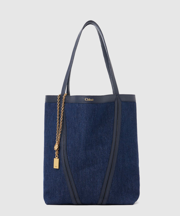 끌로에 미디엄 데님 스핀 토트백 AS811