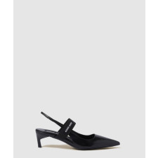 미우미우 라벨 슬링백 펌프스 5I932D