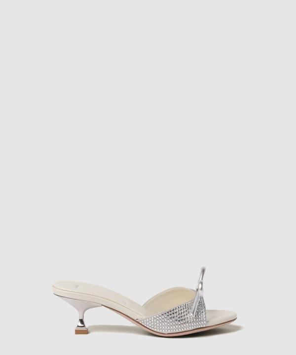 미우미우 리본 크리스탈 새틴 뮬 5XX630