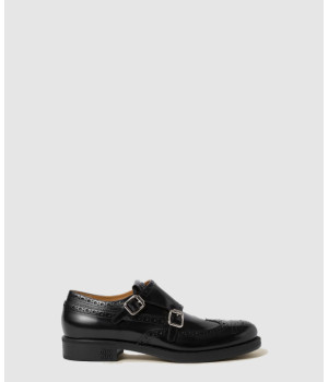 미우미우 X 처치스 브러쉬드 가죽 더블 몽크 브로그 슈즈 5E039E