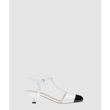 미우미우 페이던트 레더 펌프스 5I769D