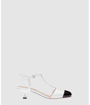 미우미우 페이던트 레더 펌프스 5I769D