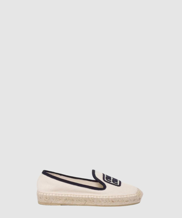 미우미우 코튼 드릴 에스파듀 슬립온 5S141E