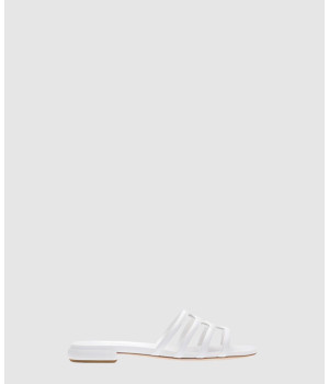 미우미우 로고 뮬 슬라이드 5XX618