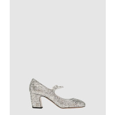 미우미우 글리터 메리제인 펌프스 5I978D