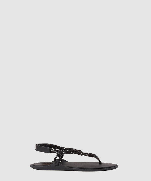 미우미우 리비에르 코드 레더 샌들 5Y184E