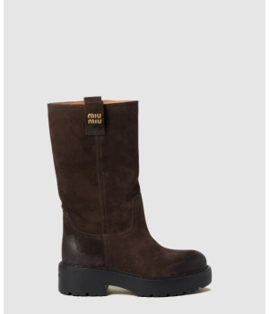 미우미우 스웨이드 가죽 부츠 5U270E