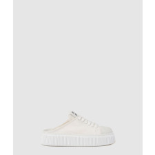 미우미우 로고 텅 플랫폼 스니커즈 뮬 5E888D