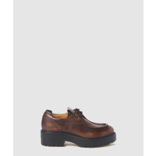 미우미우 레이스 퓌메 레더 슈즈 5E964D